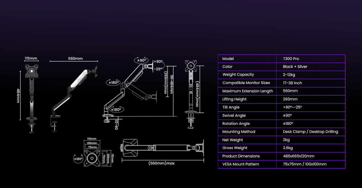 TITAN ARMY T300 Pro Monitor Robotic Arm – TITAN-ARMY