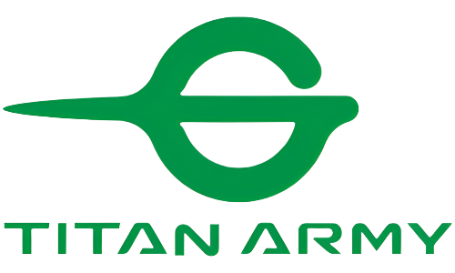 Green TITAN ARMY logo for C49SHC stand studs
